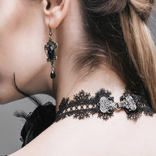 Load image into Gallery viewer, AS025 Gothic rose beaded sexy women hollow out lace necklace