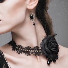 Load image into Gallery viewer, AS025 Gothic rose beaded sexy women hollow out lace necklace