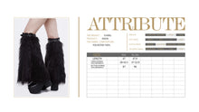 Load image into Gallery viewer, AS039 boots cover accessory adjusted leather loop women fur punk leg warmer