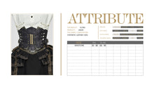 Load image into Gallery viewer, AS045 women brown slim Steampunk curly grain texture lace up leather corset