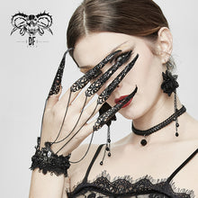 Load image into Gallery viewer, AS051 gothic sexy women lace bracelet with decoration fingerstall