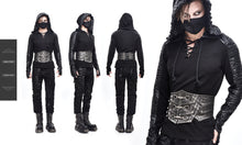 Load image into Gallery viewer, AS06101 Punk metallic armor silver lace up men leather belts