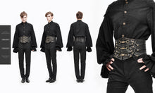 Load image into Gallery viewer, AS06102 metallic bronze steampunk rock men leather belts