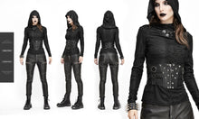 Load image into Gallery viewer, AS063 coarse grain leather fitted waist zipper up punk women belts