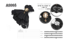 Load image into Gallery viewer, AS068 unisex style Cameo dark fringe jacquard cotton and linen black men lace bow tie