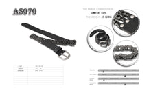 Load image into Gallery viewer, AS070 heavy metal bicycle chain motorcycle punk men black leather belt
