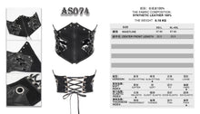 Load image into Gallery viewer, AS074 Cyberpunk bright leather women lace up mesh belts