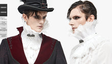 Load image into Gallery viewer, AS07602 Unisex Gothic white pleated high neck collar