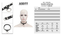 Load image into Gallery viewer, AS077 punk rock women spiked metal ring leather chocker