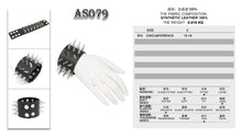 Load image into Gallery viewer, AS079 punk unisex heavy metal wide multi-row spiked leather bracelet
