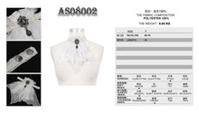 Load image into Gallery viewer, AS08002 white Gothic chiffon lace bow tie