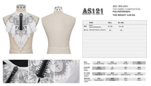 Load image into Gallery viewer, AS121 Black Thread Embroidered White Gothic Bow Tie