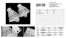 Load image into Gallery viewer, AS122 Black Thread Embroidered White Gothic oversleeves