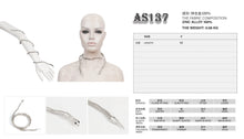 Load image into Gallery viewer, AS137 sliver metal arbitrary shape snake (can be used as a choker or bracelet)