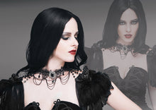 Load image into Gallery viewer, ECA002 Gothic lace short sleeve sexy women shawl with necklace