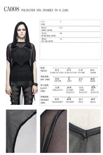 Load image into Gallery viewer, CA008 black women punk hooded mesh bat shawl