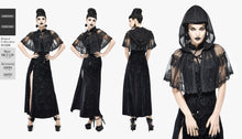 Load image into Gallery viewer, CA022 Lace mesh hooded small cape