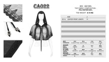 Load image into Gallery viewer, CA022 Lace mesh hooded small cape