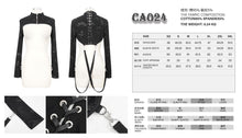 Load image into Gallery viewer, CA024 punk women black bone printed knitted shawl with straps
