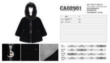 Load image into Gallery viewer, CA02901 Quilted black velvet shawl