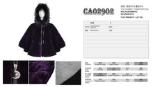 Load image into Gallery viewer, CA02902 Quilted purple velvet shawl