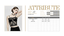 Load image into Gallery viewer, CST005 Summer sexy ladies transparent lace velvet short black suspender vest