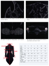 Load image into Gallery viewer, CT02001 gothic ladies embroidered high collar black dovetail velveteen coat