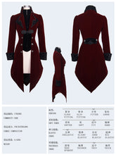 Load image into Gallery viewer, CT02002 Autumn embroidered high collar red party gothic women coat