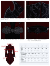 Load image into Gallery viewer, CT02002 Autumn embroidered high collar red party gothic women coat