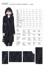 Load image into Gallery viewer, CT037 darkness ragged horn sleeve women punk long coat with cap and scarf