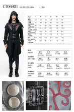 Load image into Gallery viewer, CT06901 movie actor false two pieces black hooded leather long coats for men