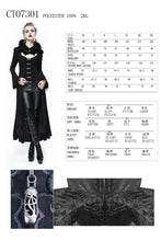 Load image into Gallery viewer, CT07301 Black floral dark pattern embroidered women dress coat