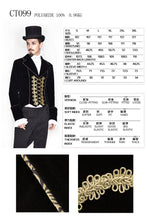 Load image into Gallery viewer, CT099 Devil fashion brand golden disc flowers hand-embroidered gothic men jacket