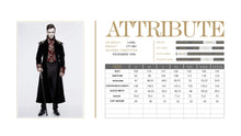Load image into Gallery viewer, CT11801 Gothic jacquard black stand collar embroidery men long coat