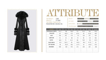 Load image into Gallery viewer, CT12601 winter sexy women black Gothic double-faced woolen hooded long coat with fur