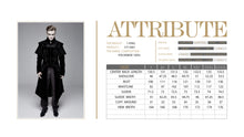 Load image into Gallery viewer, CT13401 Hand-embroidered cape collar black velveteen gothic coat for men