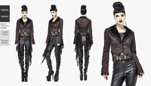 Load image into Gallery viewer, CT170 Wavy pattern Gothic Short Jacket with Detachable Hem