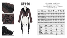 Load image into Gallery viewer, CT170 Wavy pattern Gothic Short Jacket with Detachable Hem