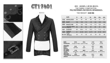 Load image into Gallery viewer, CT17401 black Gothic men dress coat