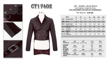 Load image into Gallery viewer, CT17402 wine Gothic men dress coat