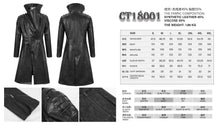 Load image into Gallery viewer, ct18001 Black-grey puff big-collar long leather coat