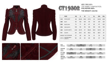Load image into Gallery viewer, CT19302 women wine gothic short coat
