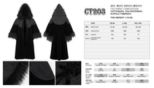 Load image into Gallery viewer, CT203 Gothic oversized shawl fur collar coat