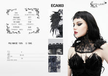 Load image into Gallery viewer, ECA003 Gothic accessory feather adjustable ribbons lace sexy women collar with rose flower