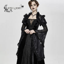 Load image into Gallery viewer, ECA008 sexy women big flared sleeves super short gothic lace shawl