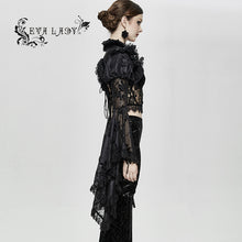 Load image into Gallery viewer, ECA008 sexy women big flared sleeves super short gothic lace shawl