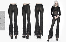 Load image into Gallery viewer, EPT006 Lace beaded pleated gothic leggings
