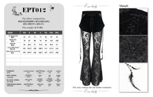 Load image into Gallery viewer, EPT012 Fake two-piece flocked mesh flared pants