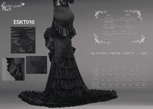 Load image into Gallery viewer, ESKT010 Short front and long back multi-layer wavy flounces floor length gown stretchy half skirts