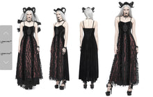Load image into Gallery viewer, ESKT032 Burgundy Gothic Sling Dress